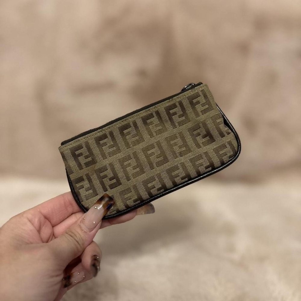 Fendi Brown Monogram Key Cles Pouch